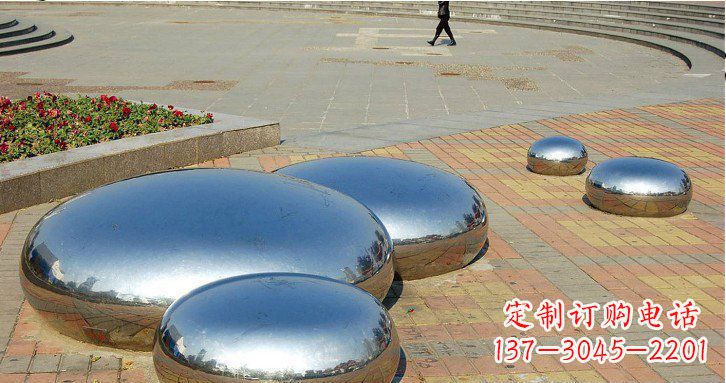 绍兴镜面不锈钢水滴雕塑
