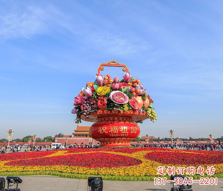 绍兴大型不锈钢花篮雕塑，艺术缔造美好景观