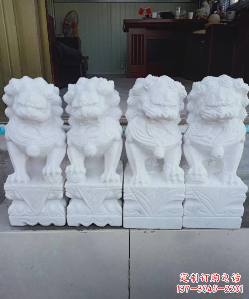 绍兴汉白玉狮子雕塑1