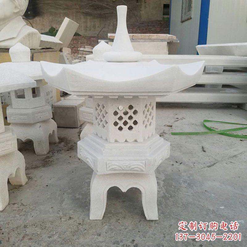 绍兴汉白玉中式石雕灯笼