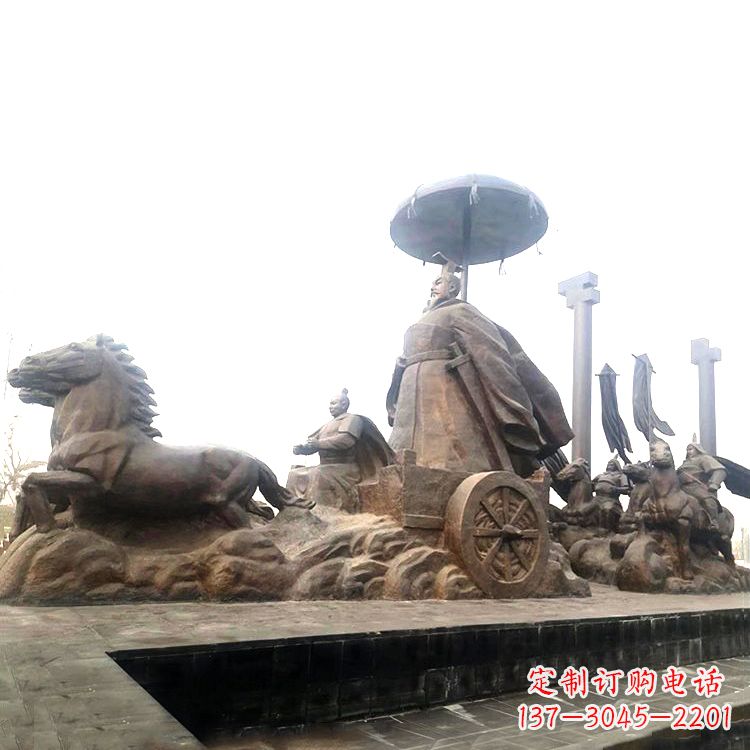 绍兴中国历史传奇汉武帝铜雕塑