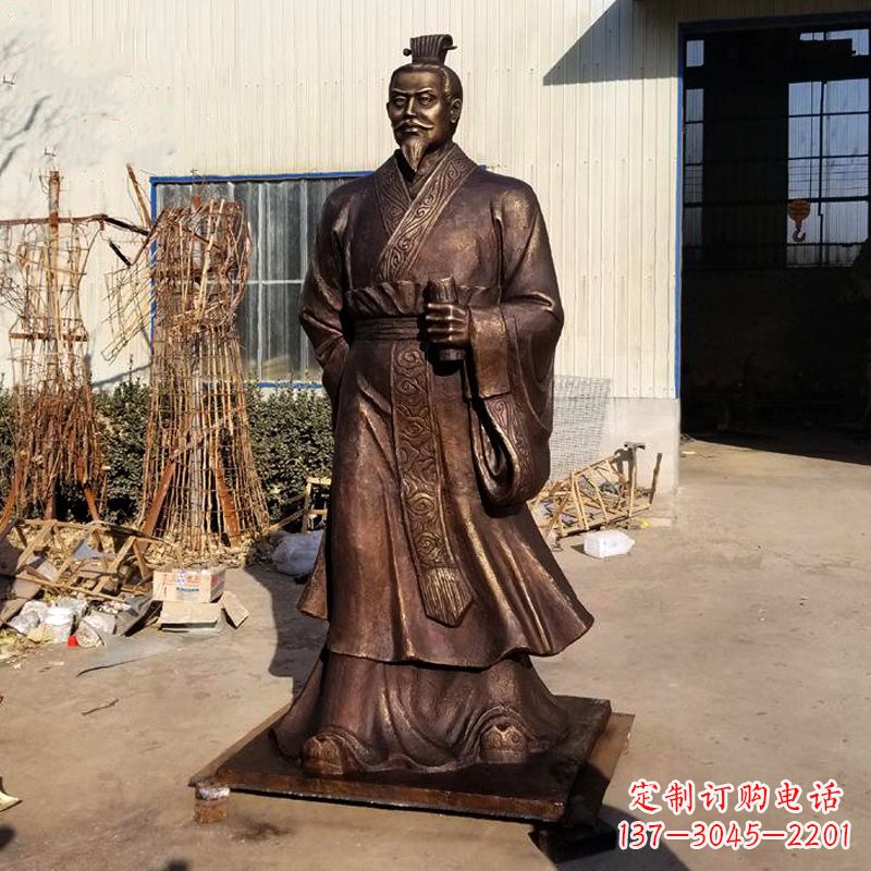 绍兴高质量汉武帝刘彻铜雕塑像