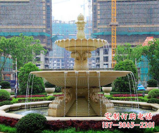 绍兴户外多层喷泉石雕