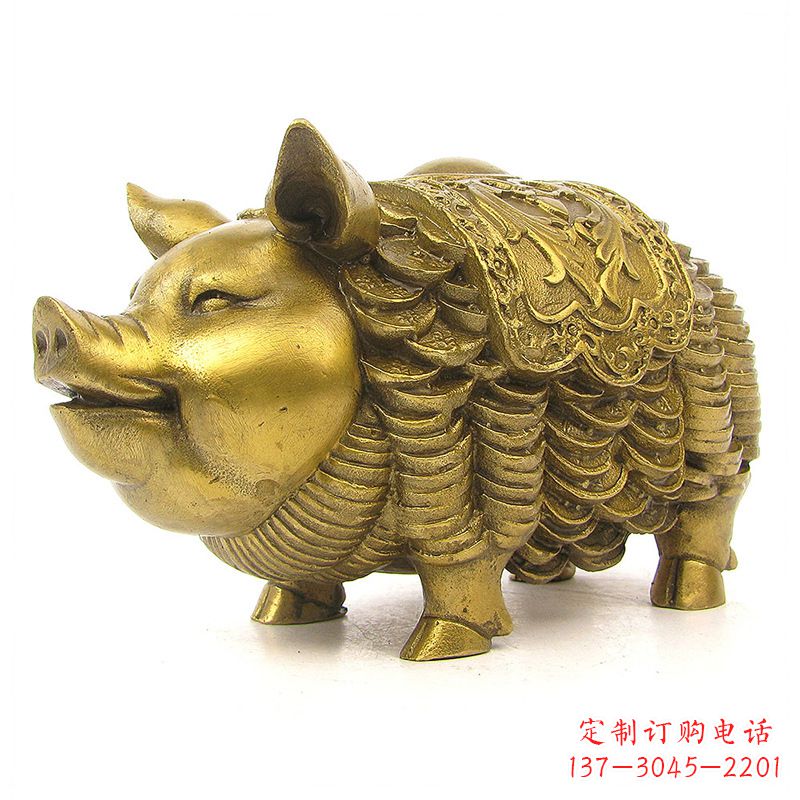 绍兴欢迎招财猪,用黄铜打造新年祝福