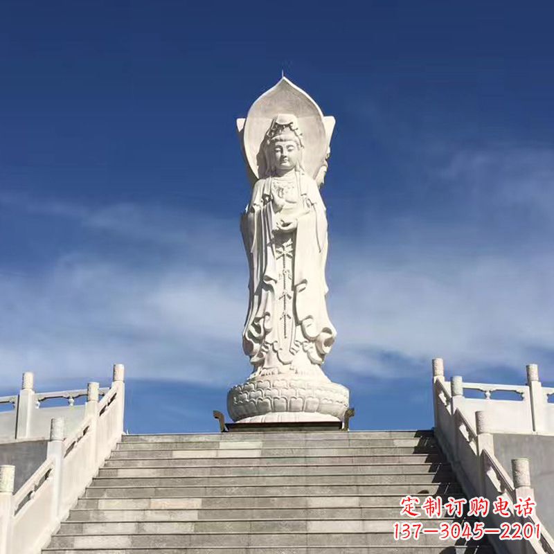 绍兴专业定制三面观音石雕景观雕塑