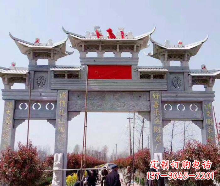 绍兴传承经典,尊崇古风:牌坊石雕