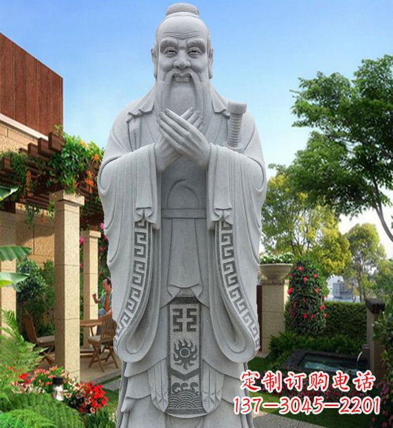 绍兴备受尊崇的孔子青铜雕塑