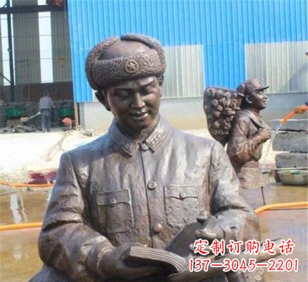 绍兴中领雕塑:雷锋名人铜雕