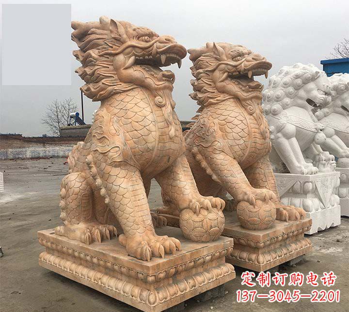 绍兴麒麟石雕,雕刻精美,让您眼前一亮