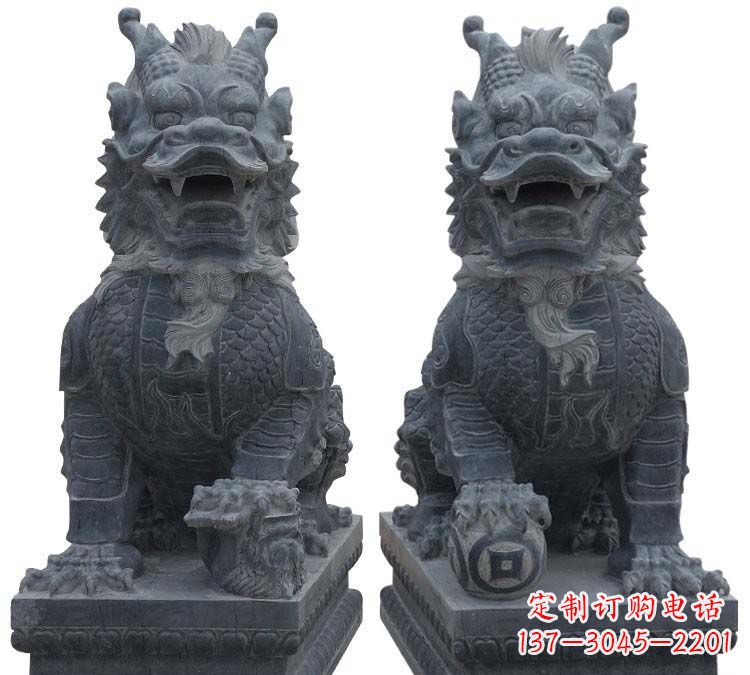 绍兴门口麒麟古代神兽石雕