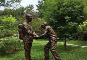 绍兴缅怀八路军历史，铸就具有纪念意义的老人铜雕