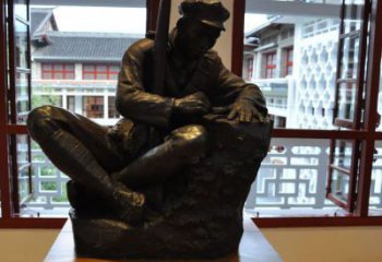 绍兴铜雕红军战士纪念雕塑，烈士镌刻永恒记忆