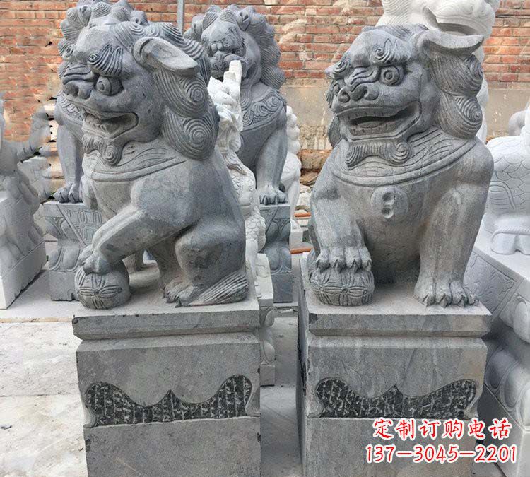 绍兴青石仿古狮子雕塑