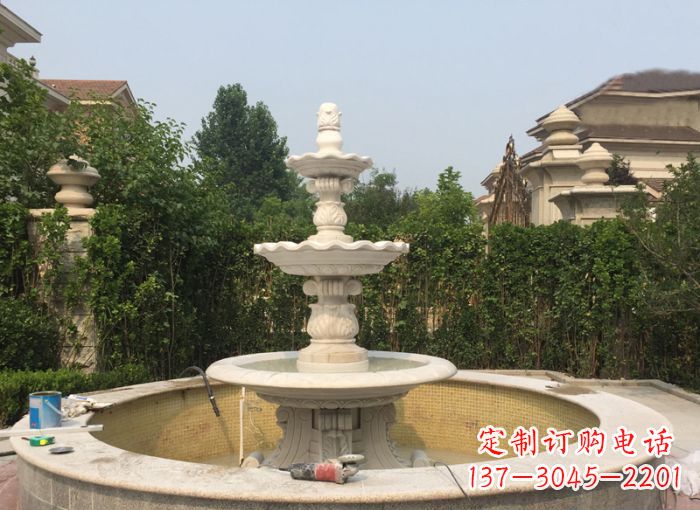 绍兴三层喷泉公园石雕--唤醒公园原始的气息