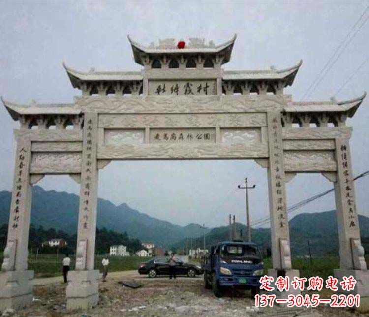 绍兴三门牌坊石雕:细节讲究处处把精雕细琢