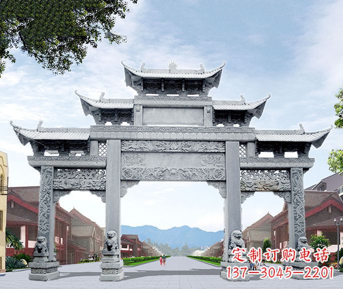 绍兴高品质牌坊石雕,为您量身定制