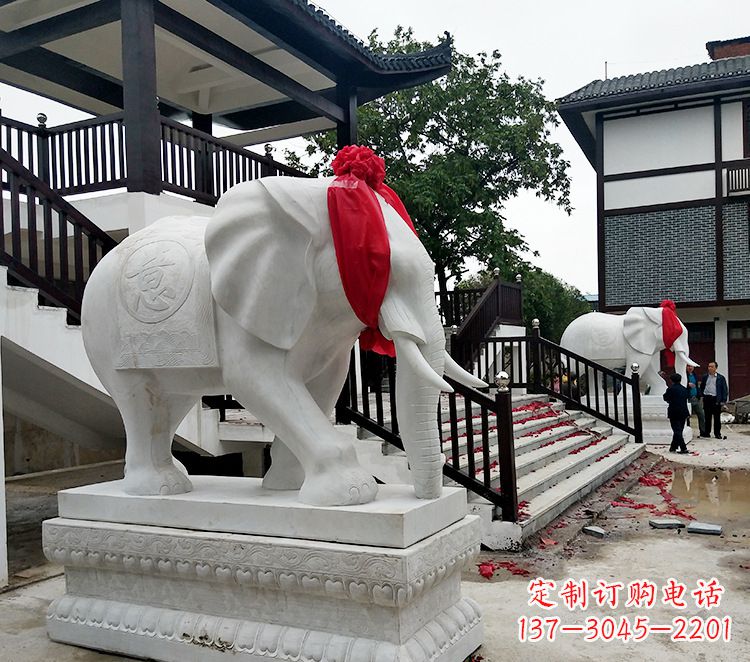 绍兴迎接观音祝福的精美大象观音栏杆