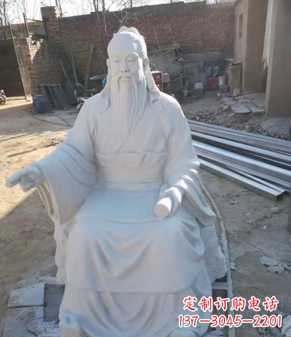 绍兴石雕校园孔子人物雕塑
