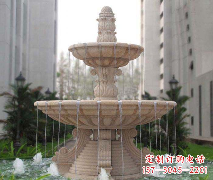 绍兴双层喷泉小区石雕