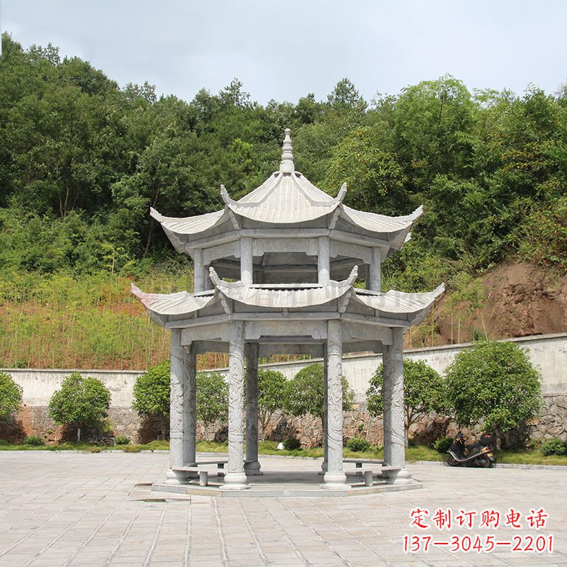 绍兴双层庭院石凉亭