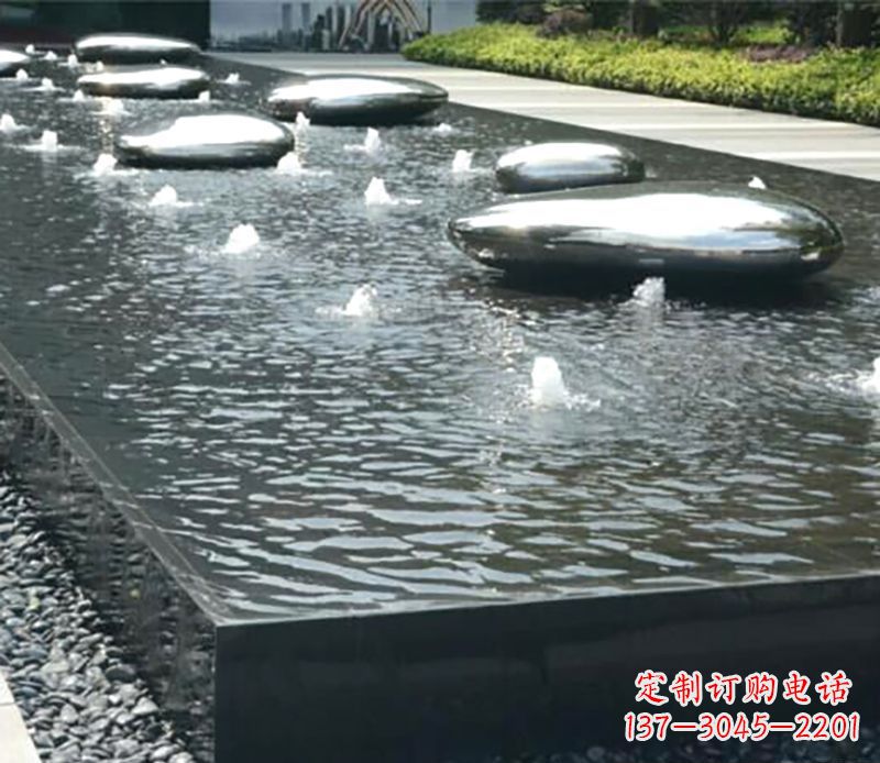 绍兴水滴水池不锈钢雕塑