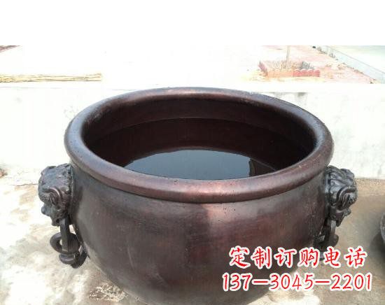 绍兴水缸寺庙铜雕