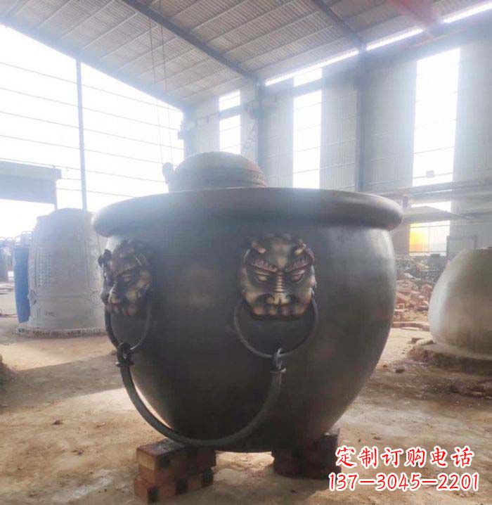 绍兴寺庙水缸铜雕