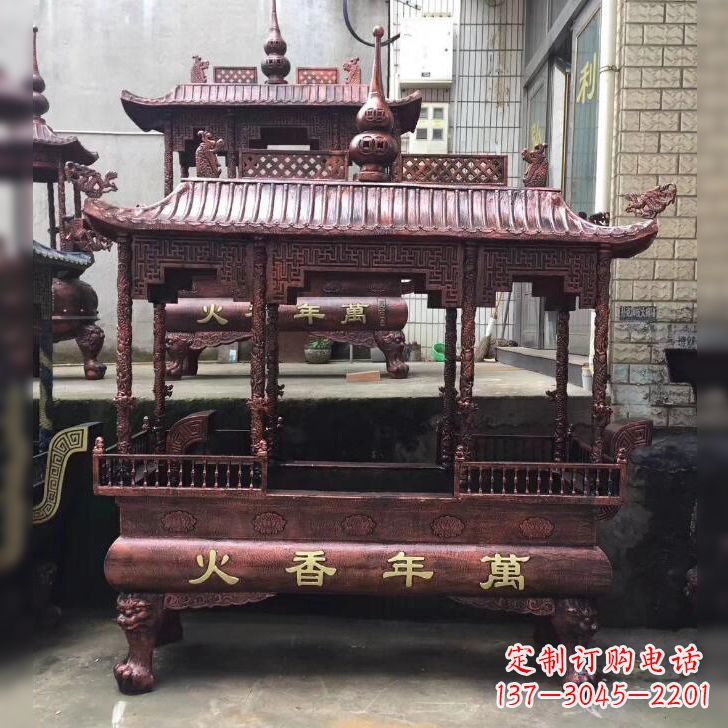 绍兴寺庙香火香炉雕塑