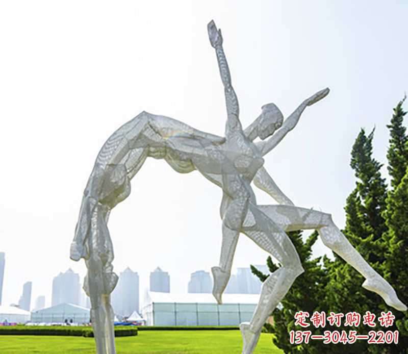 绍兴体操运动员不锈钢雕塑