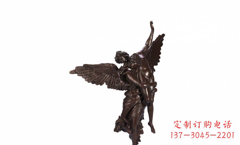 绍兴天使玻璃钢仿铜人物雕塑