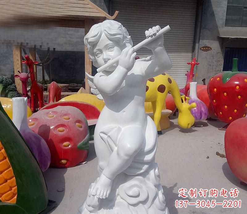 绍兴天使吹笛人物石雕