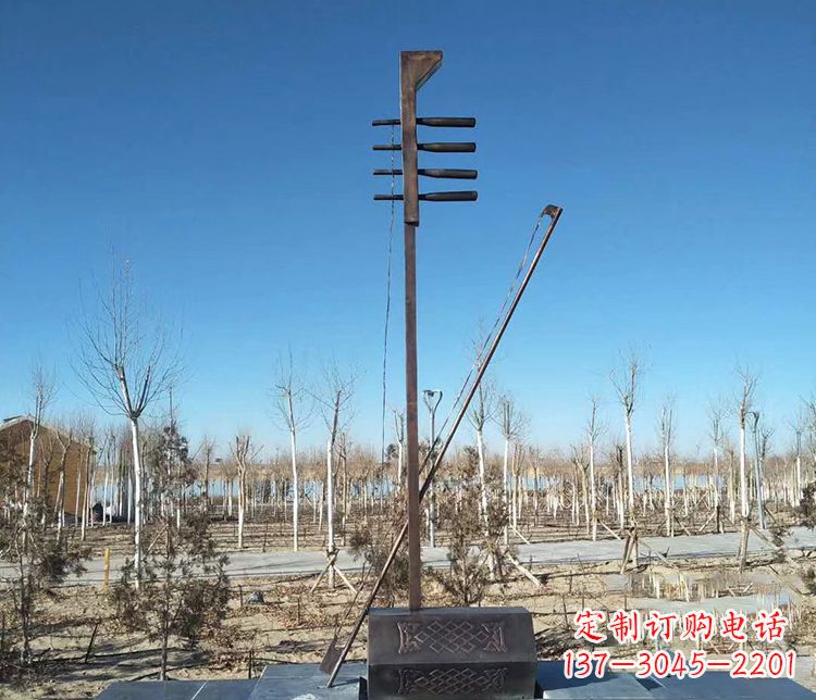 绍兴铜雕二胡景观雕塑