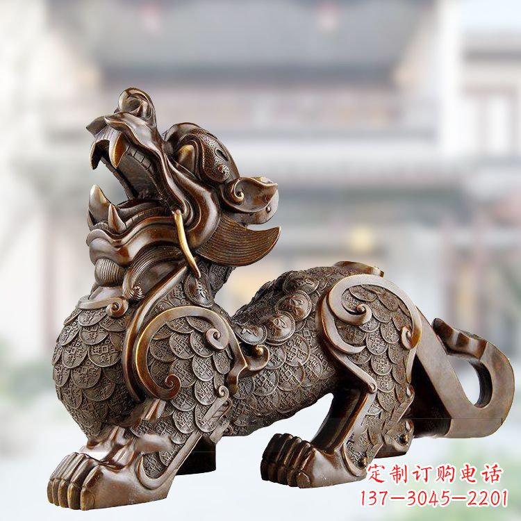 绍兴铜雕仿古辟邪貔貅