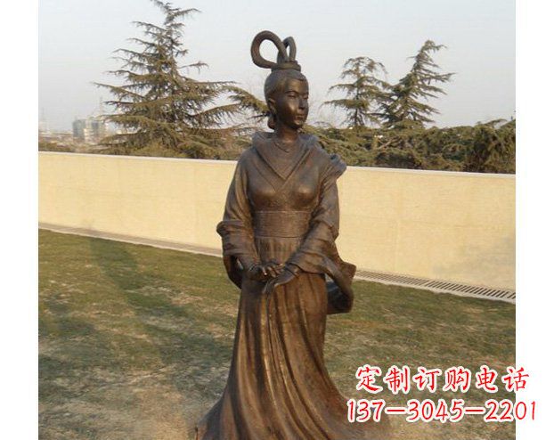 绍兴铜雕古代美女人物雕塑