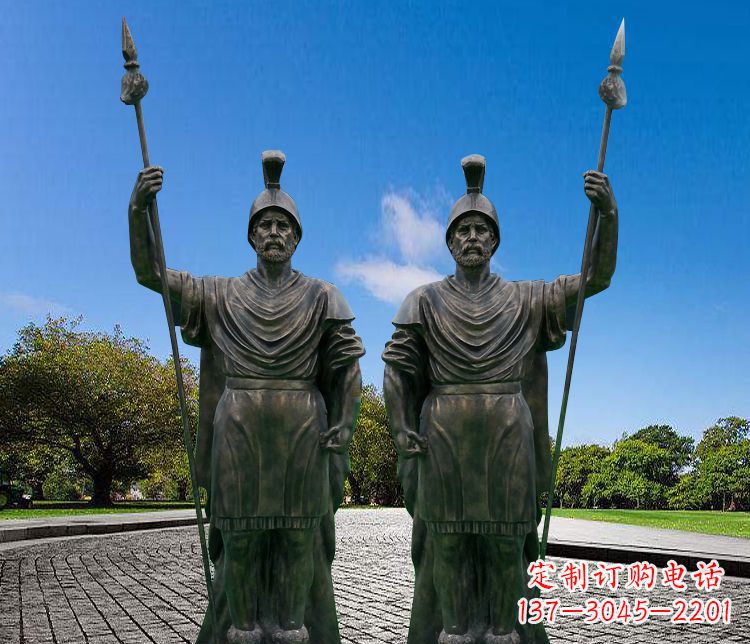 绍兴铜雕古罗马战士人物