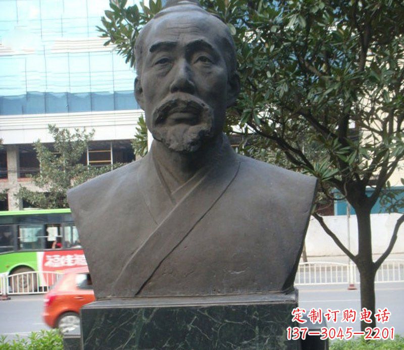 绍兴铜雕管仲名人雕塑肖像