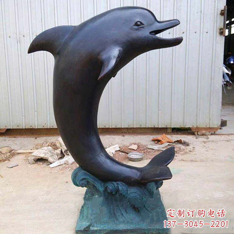 绍兴铜雕海豚雕塑