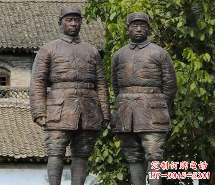 绍兴铜雕解放军战士人物雕塑