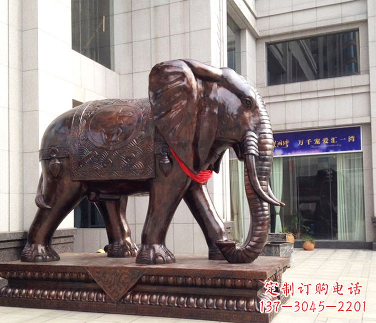 绍兴铜雕企业招财大象