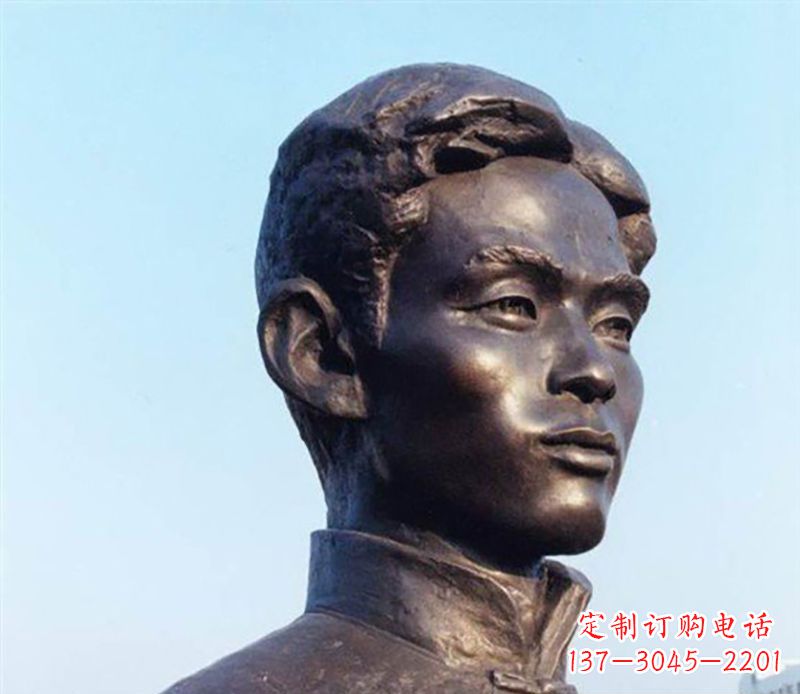 绍兴铜雕人物头像