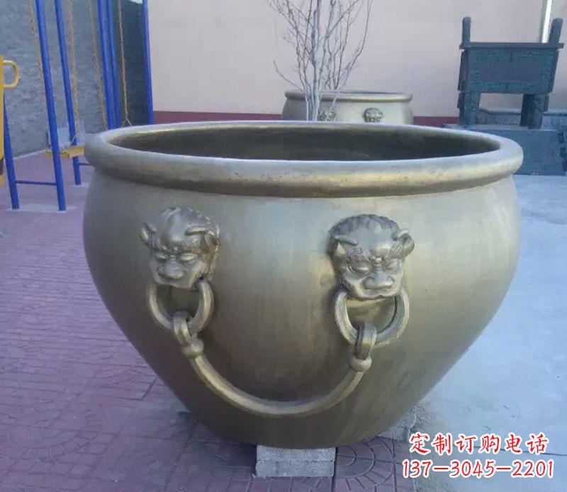 绍兴铜雕水缸