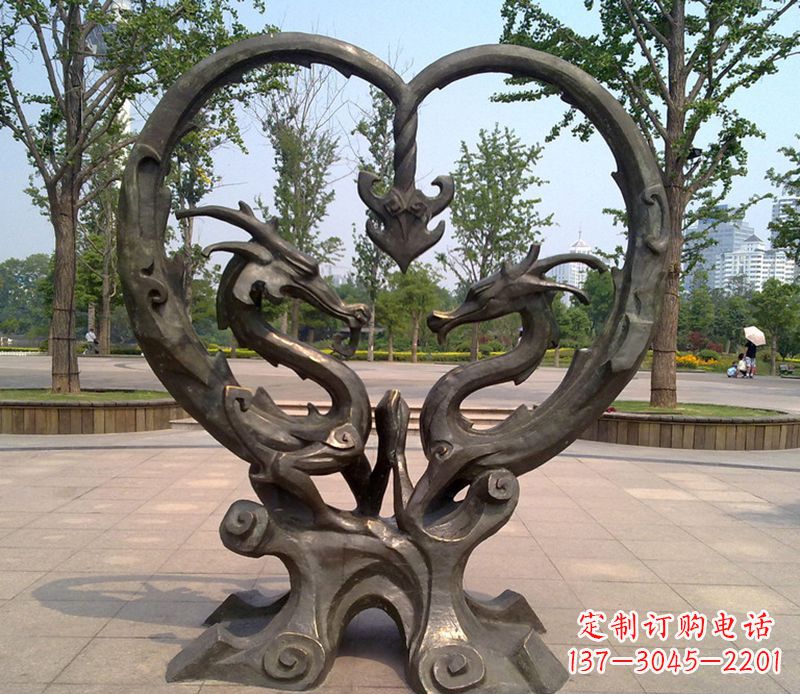 绍兴铜雕双龙戏珠