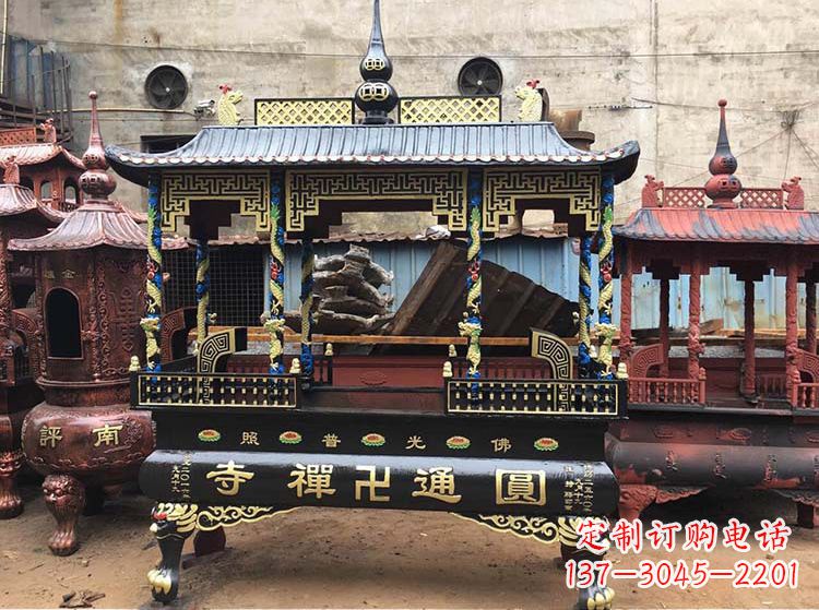 绍兴铜雕像铁香炉