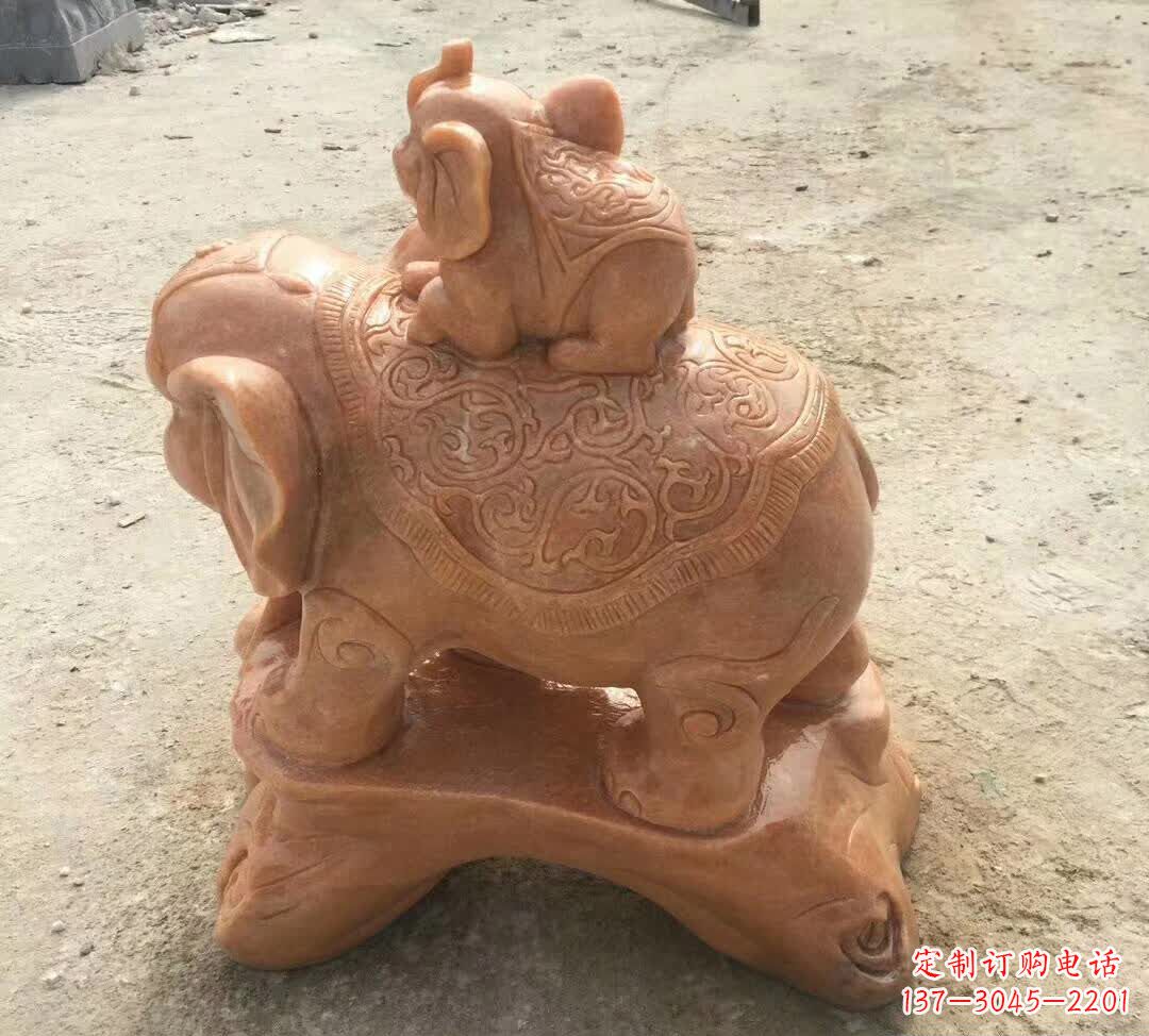 绍兴晚霞红小象招财动物