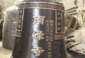 绍兴定制南峰寺铜钟，打造精致宗教雕塑