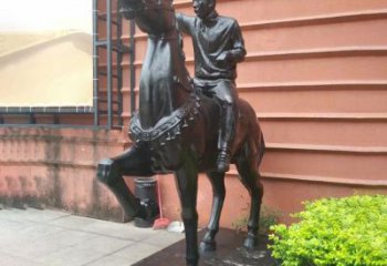 绍兴独一无二的骑马雕塑