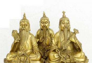 绍兴三清祖师神像铜雕，古典经典展现