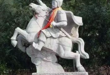 绍兴神帅韩信骑马石雕塑像，领雕塑定制出精美传奇