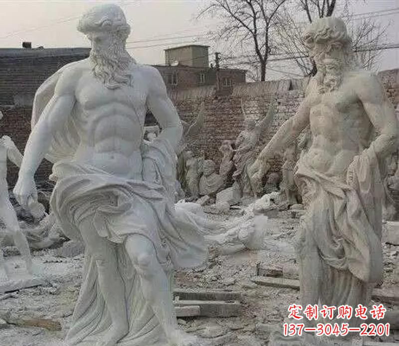 绍兴西方阿基米德人物石雕