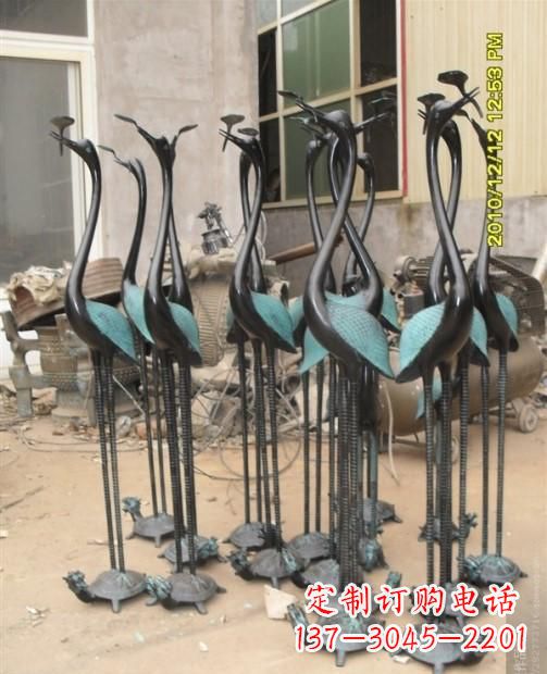 绍兴仙鹤动物铜雕